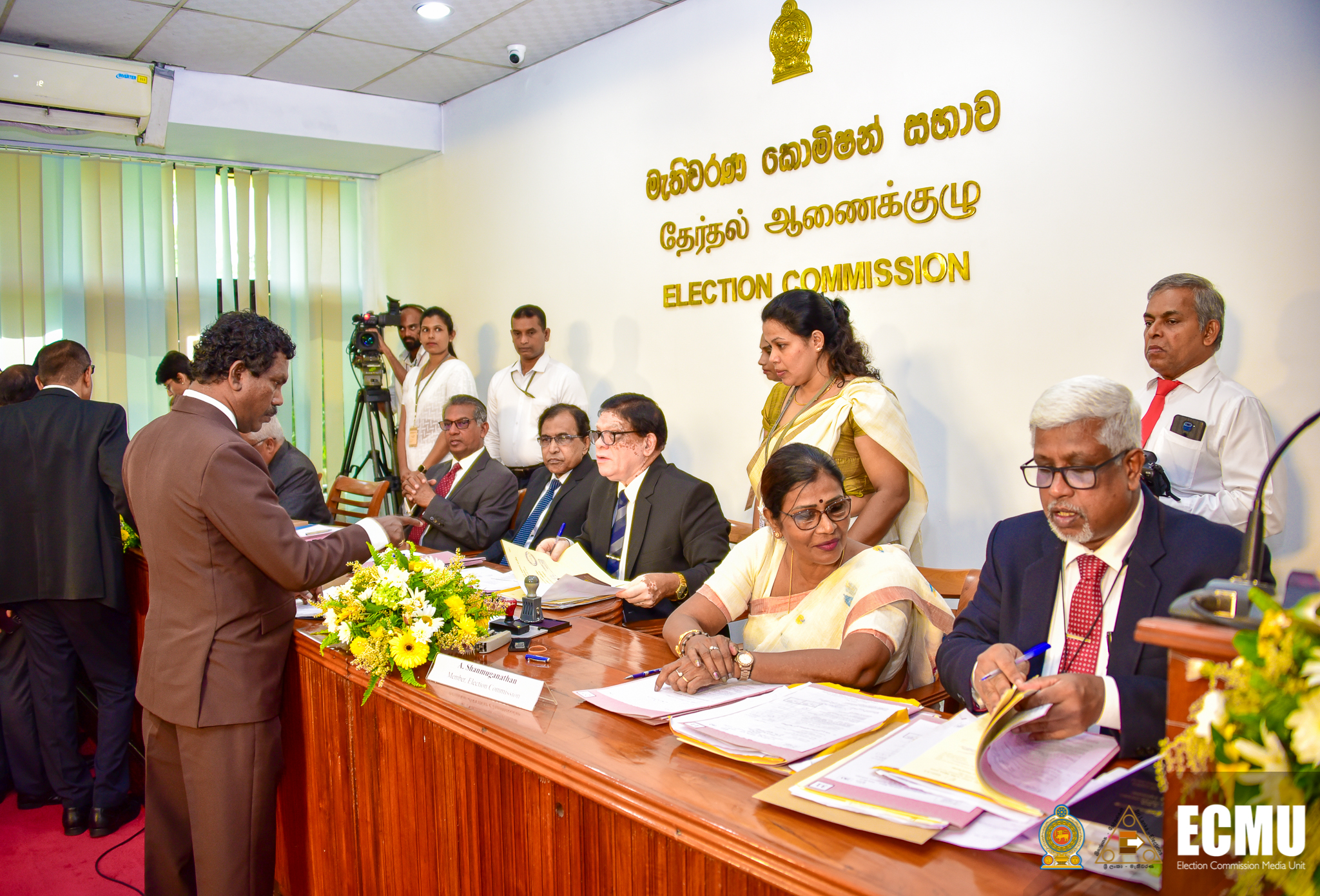 The Election Commission of Sri Lanka has published tough guidelines for the 38 candidates – who are all men – who are competing for the role of Sri Lanka's next president. Photo: Election Commission of Sri Lanka/Facebook