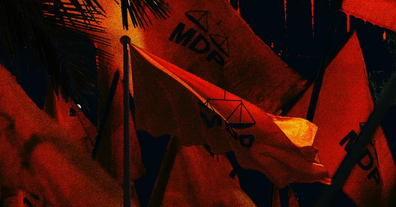 The image shows the flags of MDP